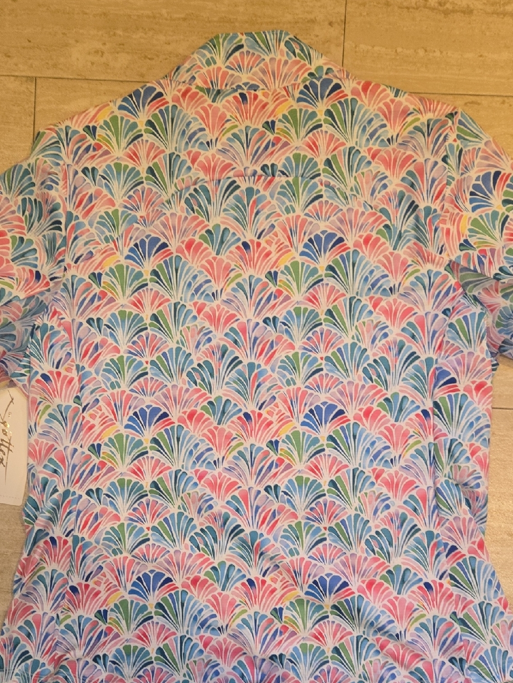 New Gottex Watercolor Seashell Print Full Zipper Jacket - Picture 12 of 12